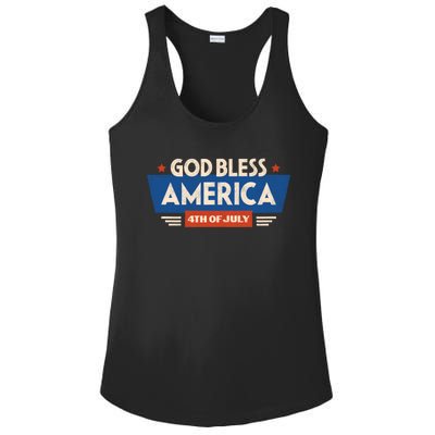 God Bless America 4th Of July Vintage Ladies PosiCharge Competitor Racerback Tank