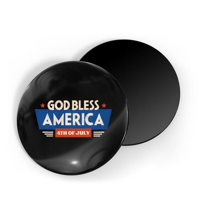 God Bless America 4th Of July Vintage Magnet