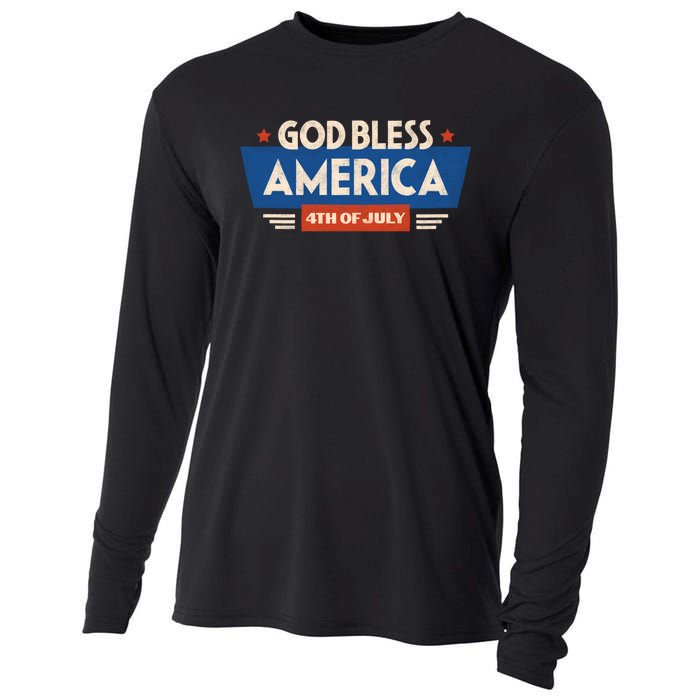 God Bless America 4th Of July Vintage Cooling Performance Long Sleeve Crew