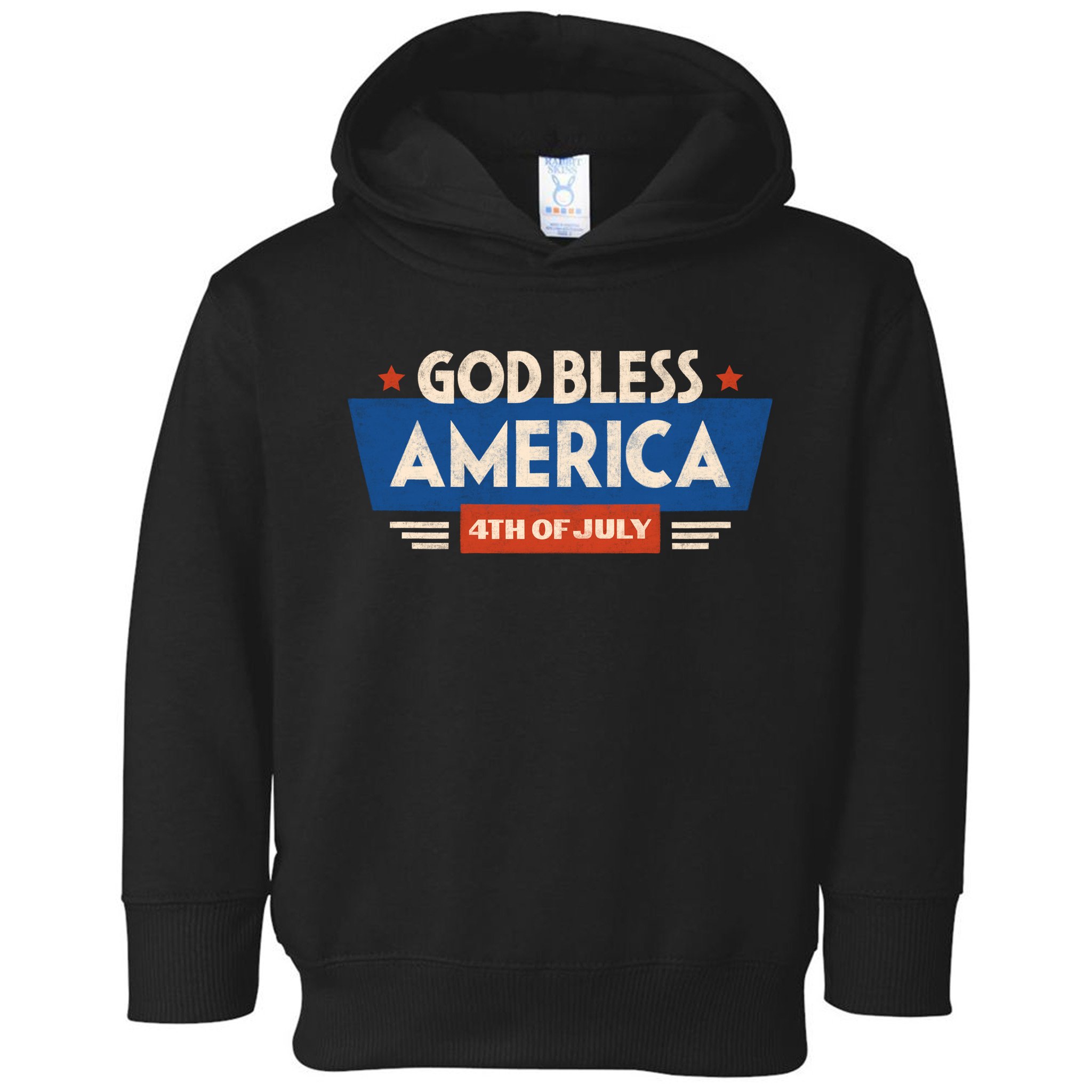 God Bless America 4th Of July Vintage Toddler Hoodie