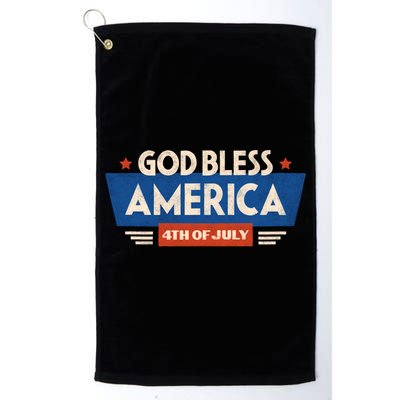God Bless America 4th Of July Vintage Golf Towel