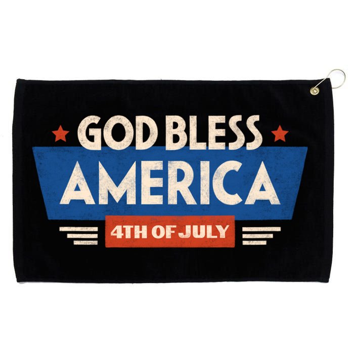 God Bless America 4th Of July Vintage Grommeted Golf Towel