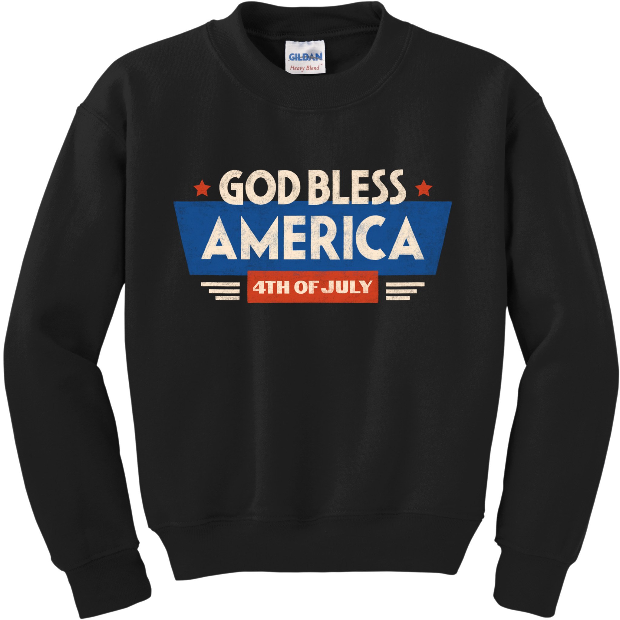 God Bless America 4th Of July Vintage Kids Sweatshirt