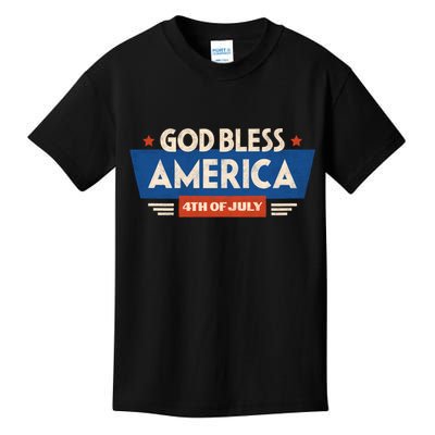 God Bless America 4th Of July Vintage Kids T-Shirt
