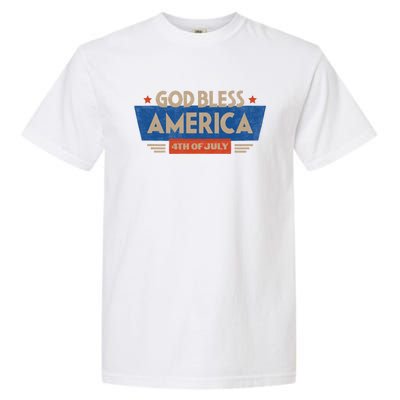 God Bless America 4th Of July Vintage Garment-Dyed Heavyweight T-Shirt