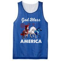 God Bless America Red White Blue Horses Gift Mesh Reversible Basketball Jersey Tank