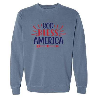 God Bless America Great Gift Garment-Dyed Sweatshirt