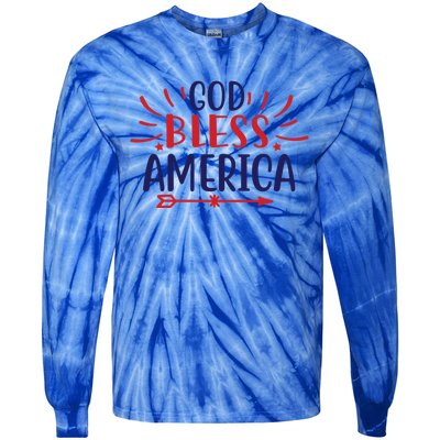 God Bless America Great Gift Tie-Dye Long Sleeve Shirt