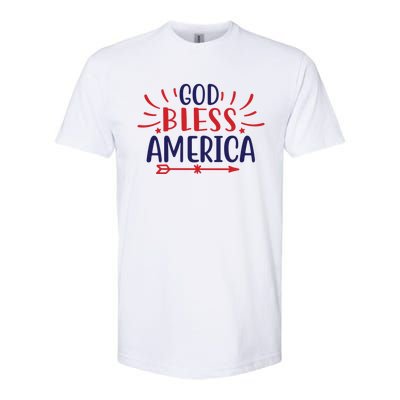 God Bless America Great Gift Softstyle CVC T-Shirt