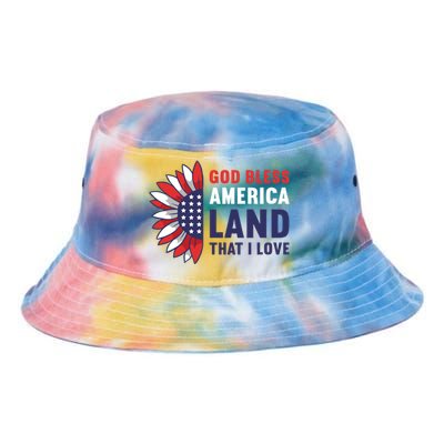 God Bless America Land That I Love Usa American 4th Of July Gift Tie Dye Newport Bucket Hat