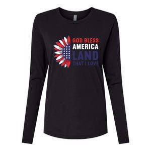 God Bless America Land That I Love Usa American 4th Of July Gift Womens Cotton Relaxed Long Sleeve T-Shirt