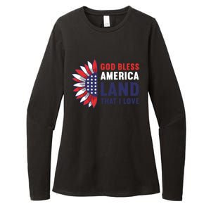 God Bless America Land That I Love Usa American 4th Of July Gift Womens CVC Long Sleeve Shirt