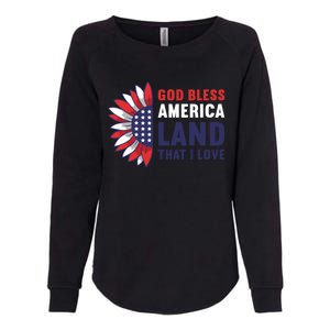 God Bless America Land That I Love Usa American 4th Of July Gift Womens California Wash Sweatshirt