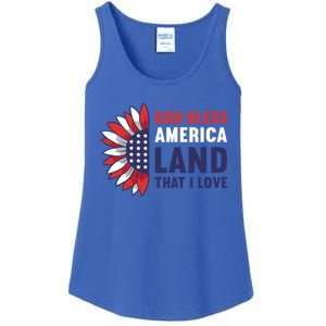 God Bless America Land That I Love Usa American 4th Of July Gift Ladies Essential Tank