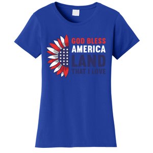 God Bless America Land That I Love Usa American 4th Of July Gift Women's T-Shirt