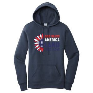 God Bless America Land That I Love Usa American 4th Of July Gift Women's Pullover Hoodie