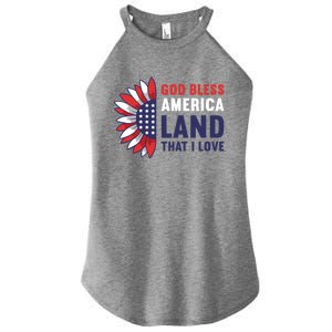 God Bless America Land That I Love Usa American 4th Of July Gift Women's Perfect Tri Rocker Tank