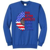 God Bless America Land That I Love American Flag Sunflower Gift Sweatshirt