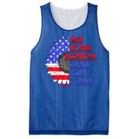 God Bless America Land That I Love American Flag Sunflower Gift Mesh Reversible Basketball Jersey Tank