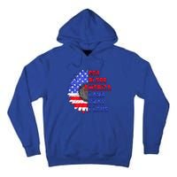 God Bless America Land That I Love American Flag Sunflower Gift Tall Hoodie