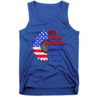 God Bless America Land That I Love American Flag Sunflower Gift Tank Top