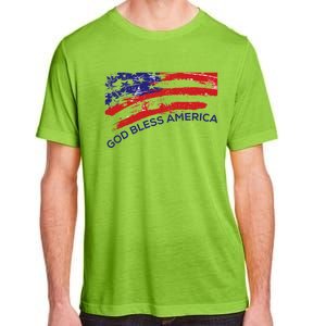 God Bless America Gifgift Usa Us Flag Pariotic Adult ChromaSoft Performance T-Shirt