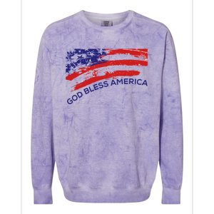 God Bless America Gifgift Usa Us Flag Pariotic Colorblast Crewneck Sweatshirt