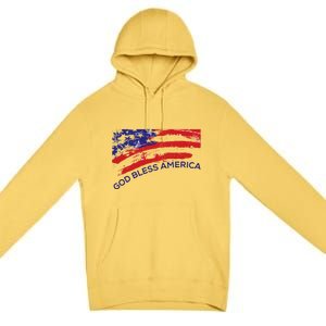 God Bless America Gifgift Usa Us Flag Pariotic Premium Pullover Hoodie