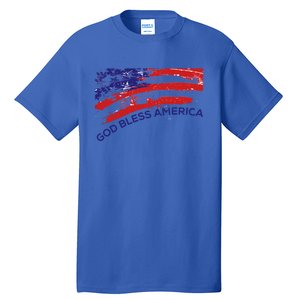 God Bless America Gifgift Usa Us Flag Pariotic Tall T-Shirt