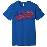 God Bless America Gifgift Usa Us Flag Pariotic Premium T-Shirt