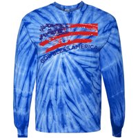 God Bless America Gifgift Usa Us Flag Pariotic Tie-Dye Long Sleeve Shirt