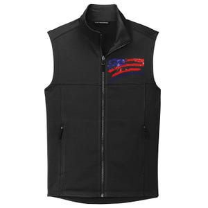 God Bless America Gifgift Usa Us Flag Pariotic Collective Smooth Fleece Vest