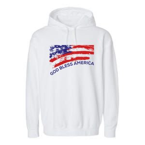 God Bless America Gifgift Usa Us Flag Pariotic Garment-Dyed Fleece Hoodie