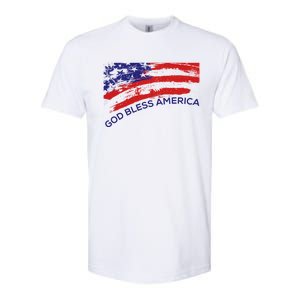 God Bless America Gifgift Usa Us Flag Pariotic Softstyle CVC T-Shirt