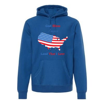 God Bless America Land That I Love Great Gift Premium Hoodie