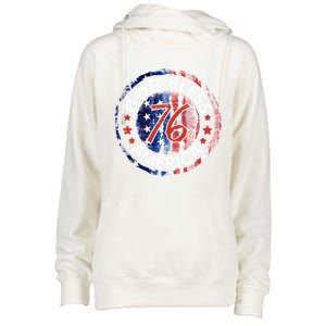 God Bless America The Spirit 76 American Flag 4th Of July Meaningful Gift Womens Funnel Neck Pullover Hood