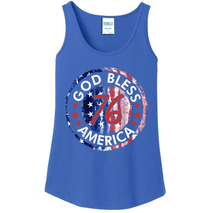 God Bless America The Spirit 76 American Flag 4th Of July Meaningful Gift Ladies Essential Tank