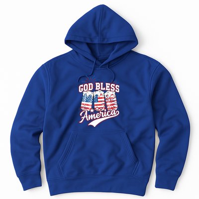 God Bless America 4th Of July Beer Us Flag Fireworks Gift Hoodie