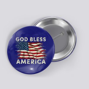 God Bless America Usa Flag 4th Of July Patriotic Gift Button