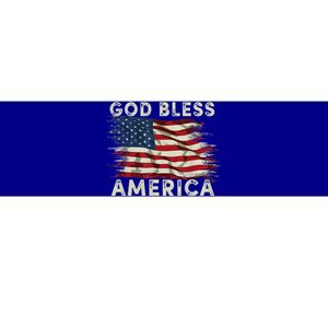 God Bless America Usa Flag 4th Of July Patriotic Gift Bumper Sticker