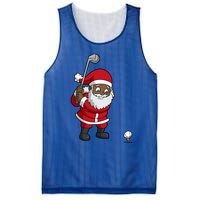 Golf Black African American Santa Claus Golfer Golfing Dad Great Gift Mesh Reversible Basketball Jersey Tank