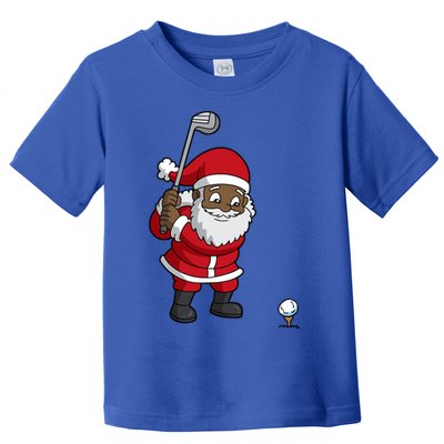 Golf Black African American Santa Claus Golfer Golfing Dad Great Gift Toddler T-Shirt