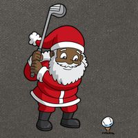 Golf Black African American Santa Claus Golfer Golfing Dad Great Gift Cotton Canvas Backpack