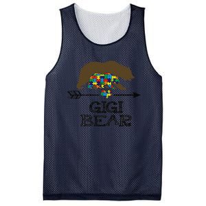 Gigi Bear Autism Awareness Autism Gigi Tee Mesh Reversible Basketball Jersey Tank