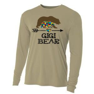 Gigi Bear Autism Awareness Autism Gigi Tee Cooling Performance Long Sleeve Crew