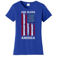 God Bless America Us Flag 4th Of July Gift Women's T-Shirt