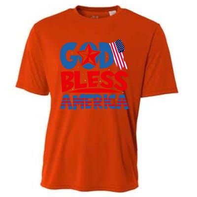 God Bless America American Flag God Bless America Gift Cooling Performance Crew T-Shirt