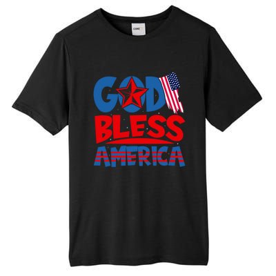 God Bless America American Flag God Bless America Gift Tall Fusion ChromaSoft Performance T-Shirt