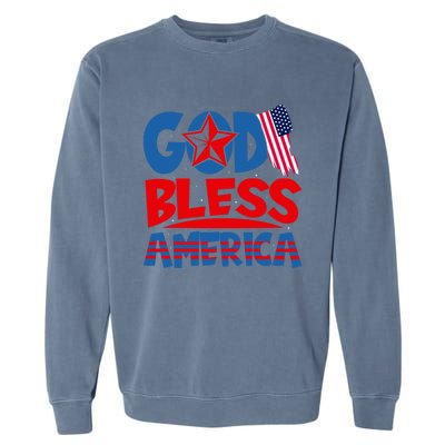 God Bless America American Flag God Bless America Gift Garment-Dyed Sweatshirt