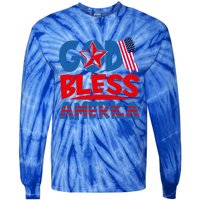 God Bless America American Flag God Bless America Gift Tie-Dye Long Sleeve Shirt